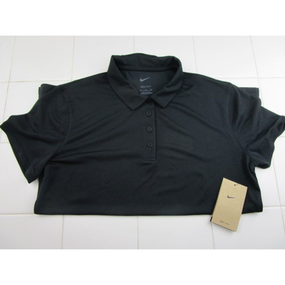 Nike Dri Fit Victory Golf Polo Shirt Black Women's Small DH2309-010